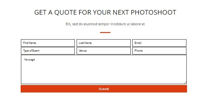 forms in landing page